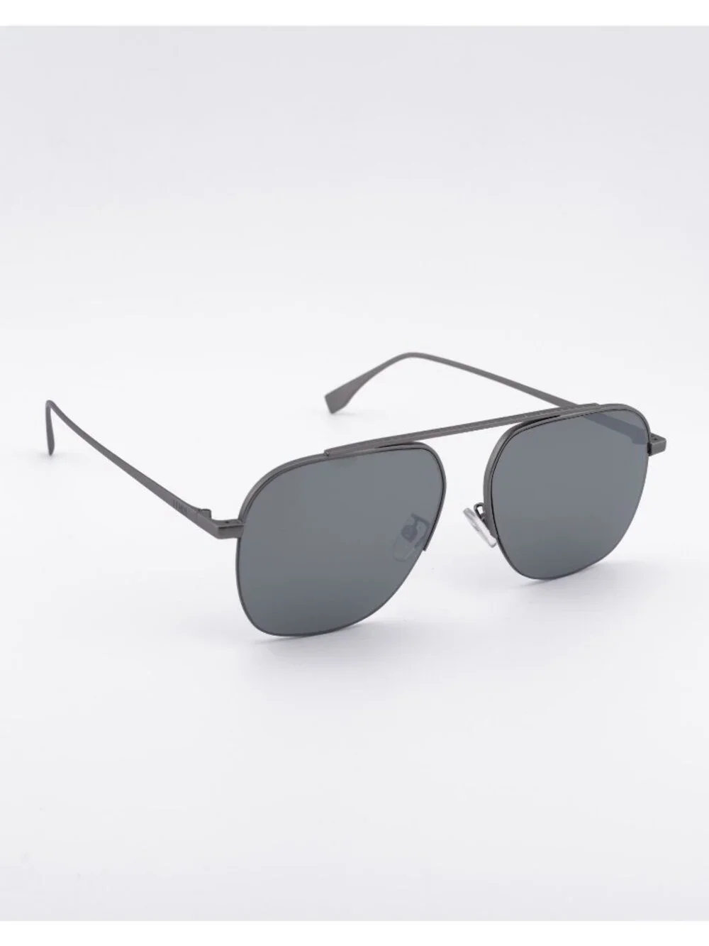 Fendi FE40005U 15C Unisex Sunglasses Ruthenium Aviator Frame, Mirror Lenses